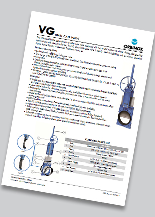 VG knife gate valve