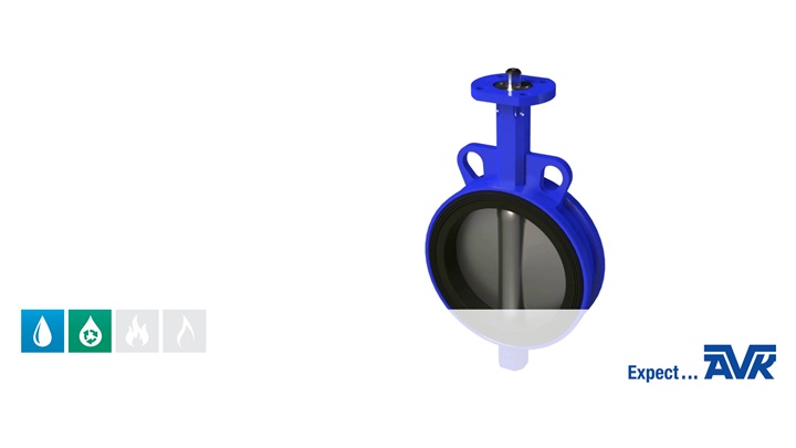 Centric butterfly valve loose liner animation